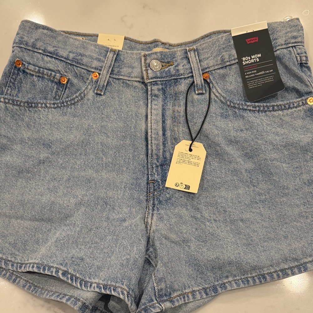 Levi's Classic Light Blue 80’s Mom Denim Shorts